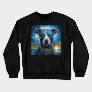 Jewelled Blue Pit Bull Crewneck Sweatshirt